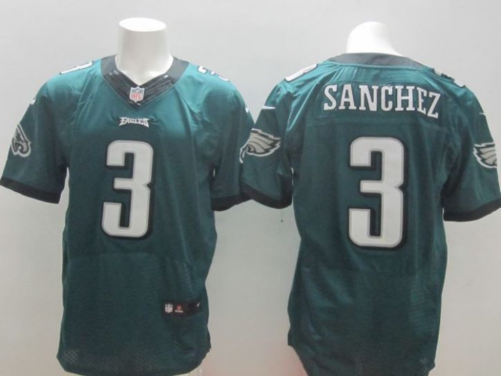 NFL Philadelphia Eagles #3 Sanchez green elite jersey-0